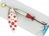 Błystka Mepps Aglia Long Heavy - Silver / Red Dots #3/24g