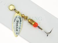 Błystka Mepps Aglia Long Rainbo #1 | 4.5g - Złota / Srebrna