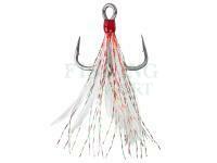Mustad In-Line Triple Grip Feathered Red - #6