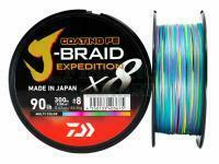 Braided Line Daiwa J-Braid Expedition x8E Multi Color 300m - 0.24mm