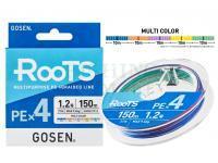 Gosen RooTS PE X4 Multipurpose Braided Line Multicolor 150m #0.6