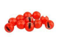 Główki wolframowe Slotted Beads - Fluo Red 3.8mm