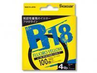 Fluorocarbon Line Seaguar R-18 Fluoro Yellow Fluorocarbon 100m #1.0 | 0.165mm | Test lb: 4lb | 5lb