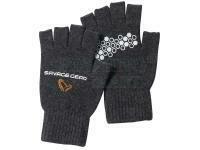 Rękawiczki bez palców Savage Gear Knitted Half Finger Glove Dark Grey Melange - L