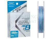 Plecionka Toray Super Strong PE X8 Multicolor 150m 44lb #3.0