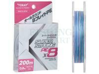 Plecionka Toray Super Strong PE X8 Multicolor 200m 17lb #1.0