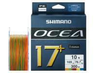 Braided Line Shimano Ocea 17+ Braid 300m 76,7kg PE10 Multi color