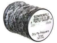 Semperfli Dry Fly Polyyarn 3.6m 3.9yds - Mottled Dark Grey