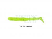 Soft Bait Reins Rockvibe Shad 3.5 inch - 129 Glow Chart Silver