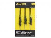 Avid Carp Ready Tied Pin Down Leader- Ringed Lead Clip