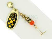 Spinner Mepps Black Fury Gold / Yellow Dots - #1 | 3.5g