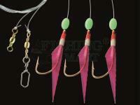 Zestaw morski Dega Norway-Rig Real Fish Skin 3/0 - Red