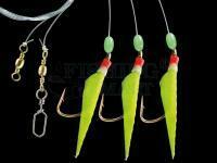 Zestaw morski Dega Norway-Rig Real Fish Skin 7/0 - Yellow