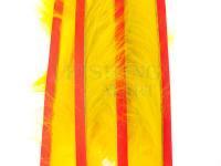 Hareline Zonkery z królika Bling Rabbit Strips - Yellow with Fl Fire Red Accent