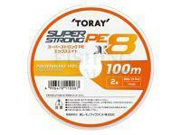 Braided Line Toray Super Strong PE x8 100m Connected #0.6 11lb