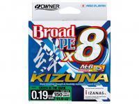 Braid Line Owner Broad PE Kizuna X8 Green in the Dark 150yds | 135m 0.15mm