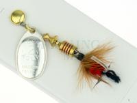 Spinner Mepps Aglia Mouche Silver / Red #2 4.6g