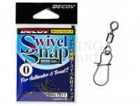 Agrafki z krętlikiem Decoy Swivel Snap SN-9 NS Black - #00 | 18lb