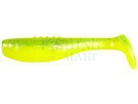 Soft baits Dragon Bandit PRO 10cm SUPER YELLOW/CHARTR. black/blue glitter