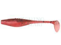 Soft baits Dragon Belly Fish Pro 10cm - Fluo Red/Motor Oil - Black Glitter