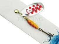 Spinner Mepps Aglia Decorees Silver/Red dots - no. 5