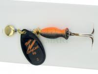 Spinner Mepps Aglia LongCast #2 8g - Black / Orange