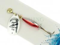 Spinner Mepps Aglia LongCast #3 12g - Silver / Red