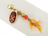 Spinner Mepps Black Fury Mouche #1 - Copper/Red Dots