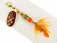 Spinner Mepps Black Fury Mouche #2 - Copper/Red Dots