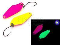 Trout Spoon Nories Masukuroto Rooney 1.8g - #002 (Fluo-Yellow / Pink)