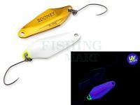 Trout Spoon Nories Masukuroto Rooney 2.8g - #097 (White Chart / Gold)