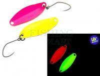 Trout Spoon Nories Masukuroto 2.9g - #002 (Fluo-Yellow / Pink) UV