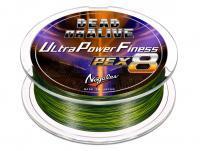 Braided line Varivas Nogales Dead or Alive Ultra Power Finesse PE X8 DarkGreen+Motion Green 150ｍ #1.0 20lb