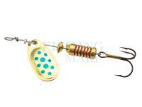 Spinner Mepps Comet Decorees #00 1.5g - Gold/Blue Dots