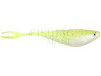 Soft baits Dragon Fatboy Pro 15cm - pearl/chartreuse/black glitter