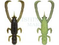 Gumy Fish Arrow Freerig Shrimp 2.6 inch - Green Pumpkin/Chart (two-tone)