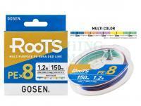 Plecionka Gosen RooTS PE X8 Multipurpose Braided Line Multicolor 150m #0.6