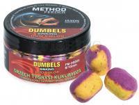 Jaxon Dumbels Duo Color Sinking Method Feeder 50g 8/10mm - Orzech tygrysi -kukurydza