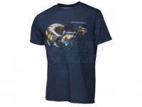 Savage Gear Cannibal T-Shirt Blue Melange - M