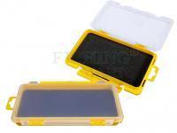 Box Meiho Slit Form J Foam Insert Case  - Clear / Yellow