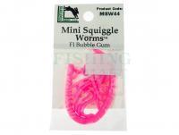 Hareline Mini Squiggle Worms - Fl Bubble Gum