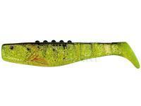 Soft baits Dragon Phantail Print 10cm CHARTREUSE/BLACK - black-red print silver glitter