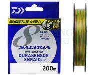 Plecionka Daiwa UVF Saltiga Dura Sensor X8 + Si2 Multicolor 200m #0.6