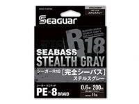 Braided line Seaguar R18 Complete Seabass Stealth Gray 200m 0.6Gou 0.128mm 11lb