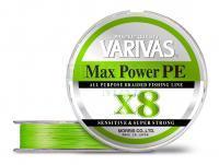 Braided line Varivas Max Power PE X8 Lime Green 150m 14.5lb #0.6