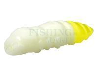 Soft bait FishUp Pupa Cheese Trout Series 1.2 inch | 32mm - 131 White / Hot Chartreuse