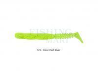 Soft Bait Reins Rockvibe Shad 3.5 inch - 129 Glow Chart Silver