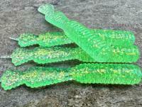 Przynęty miękkie Great Fish GF2 Leech 60mm 1.8g - bezzapachowy - glitter light green