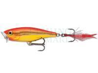 Wobler Rapala Skitter Pop 7cm - Steel Gold Fluorescent Red