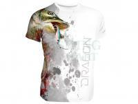 T-Shirt oddychający Dragon - szczupak white 3XL
